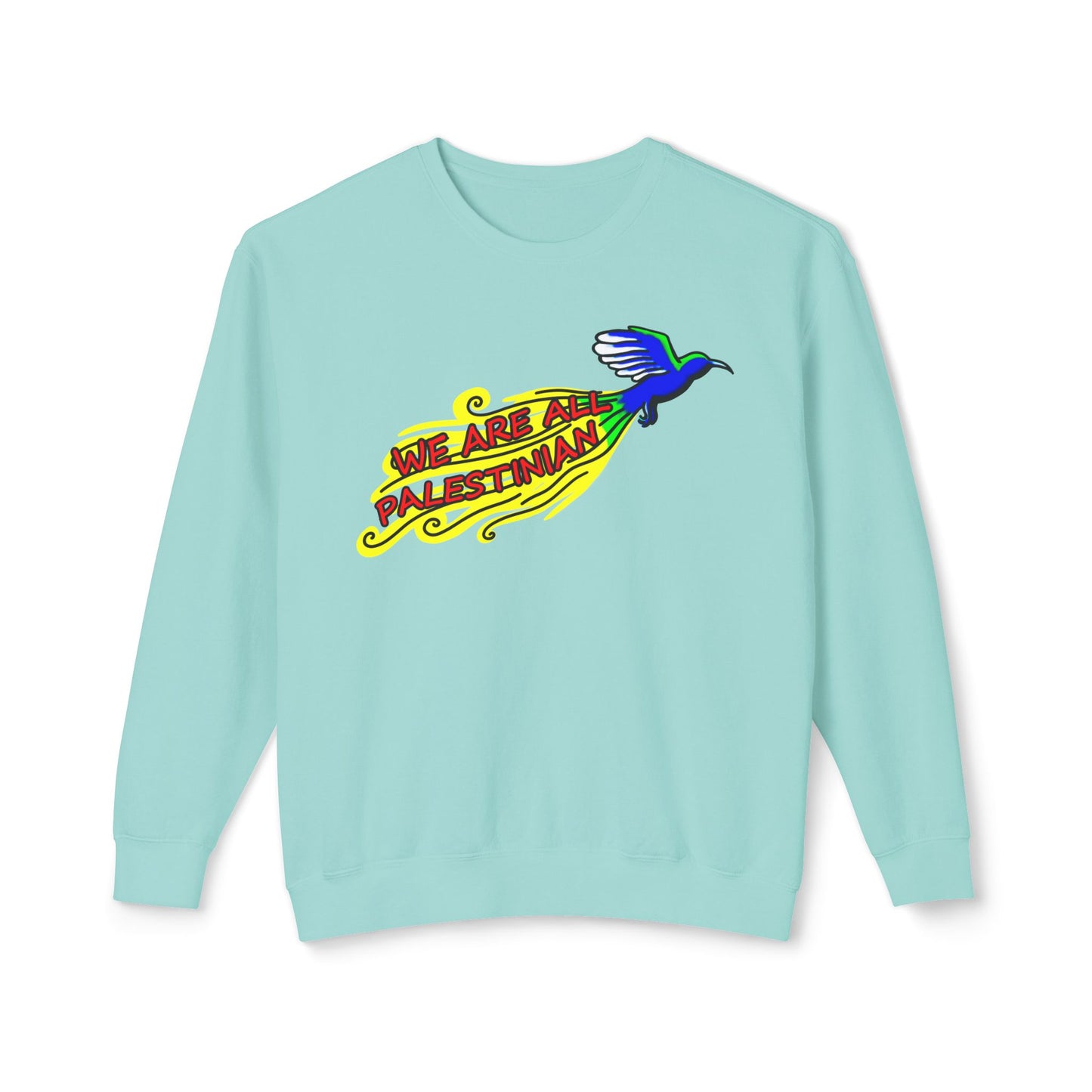Unisex Lightweight Crewneck Sweatshirt - We are all Palestinian