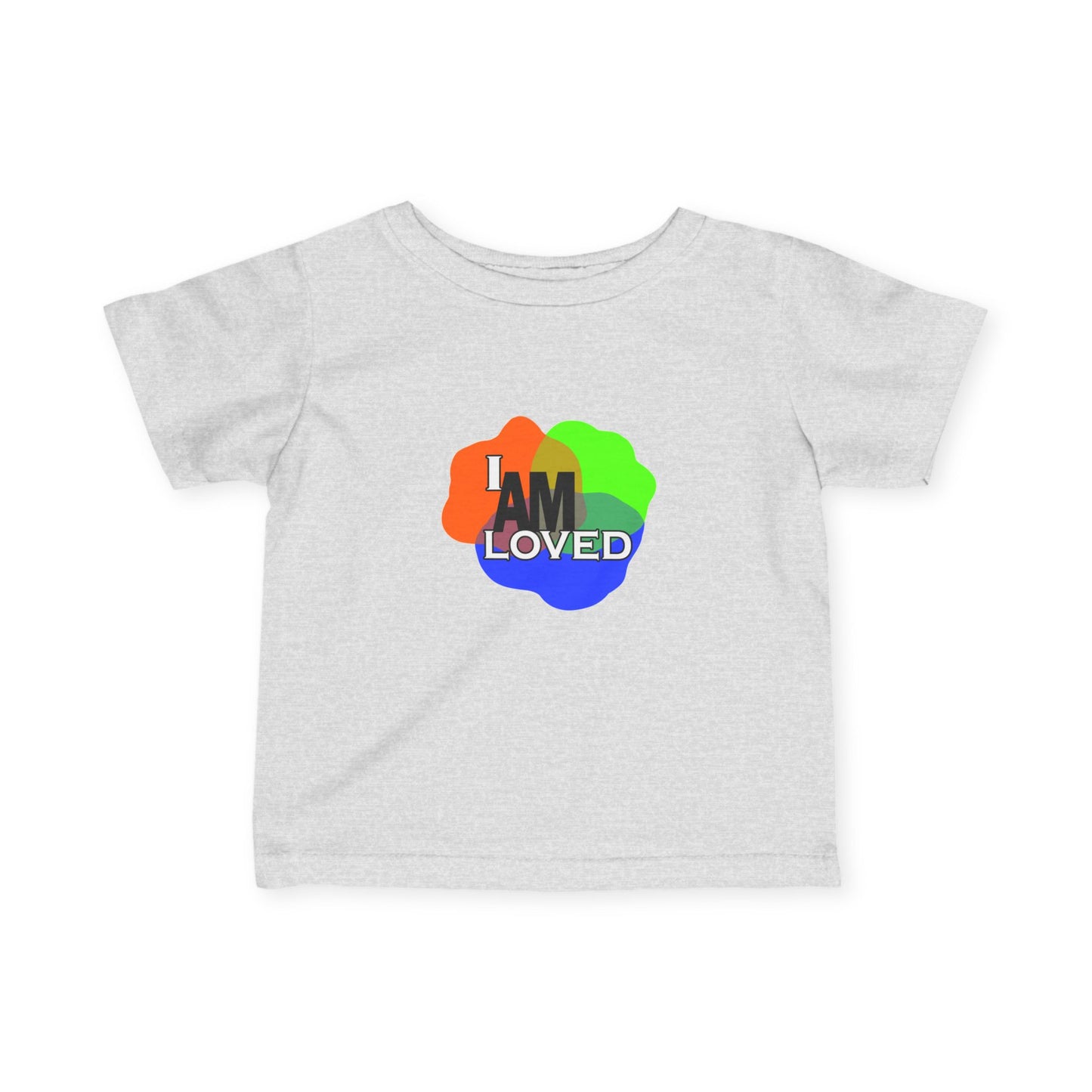 Infant Fine Jersey Tee - I Am Loved (Multicolor with green)