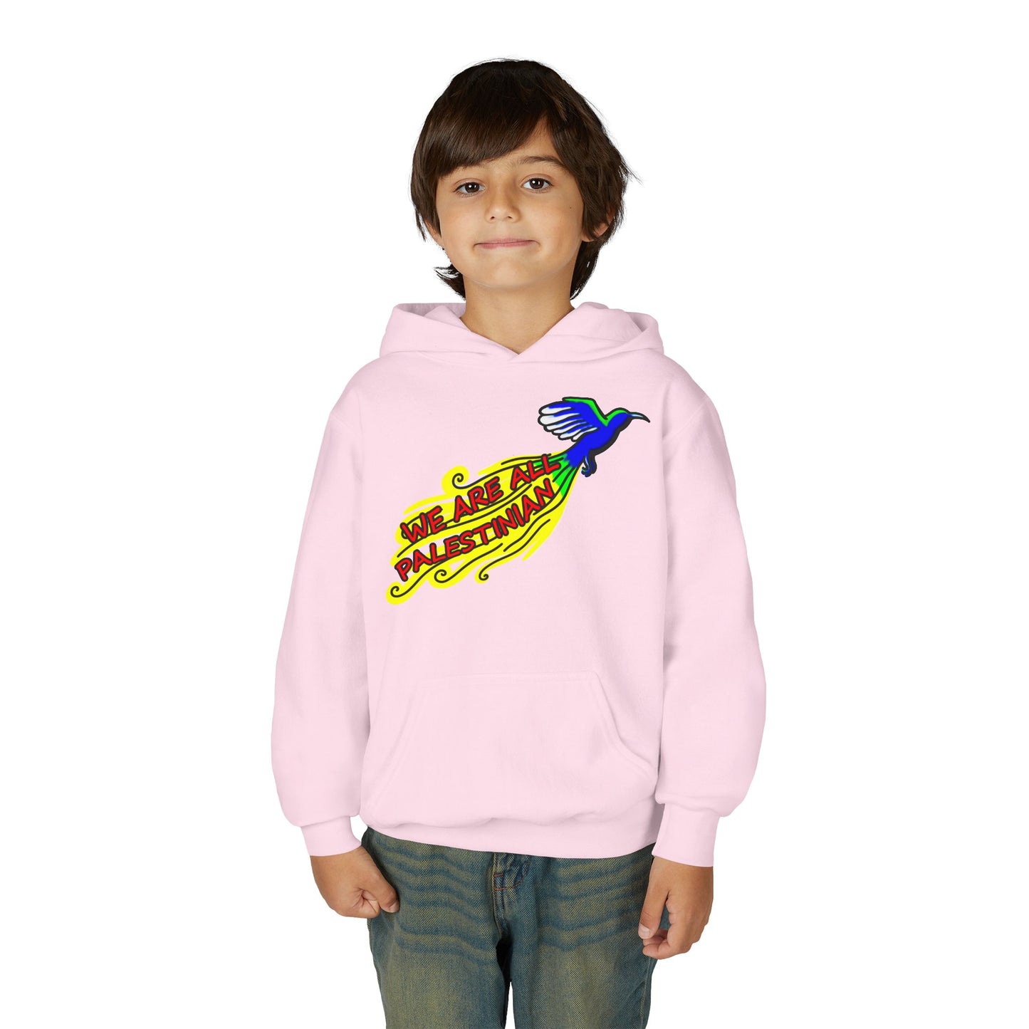 Youth Heavy Blend Hooded Sweatshirt - We are all Palestinian