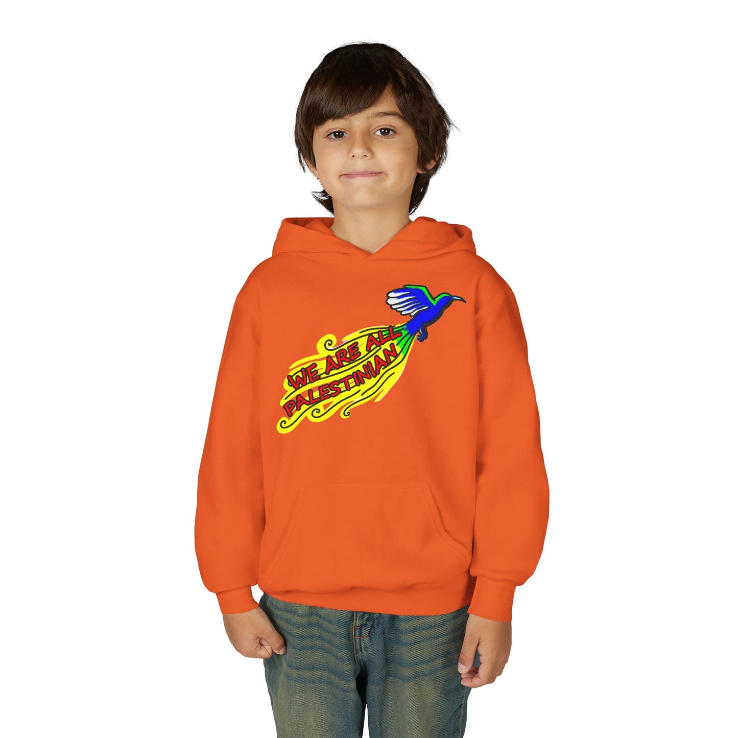 Youth Heavy Blend Hooded Sweatshirt - We are all Palestinian