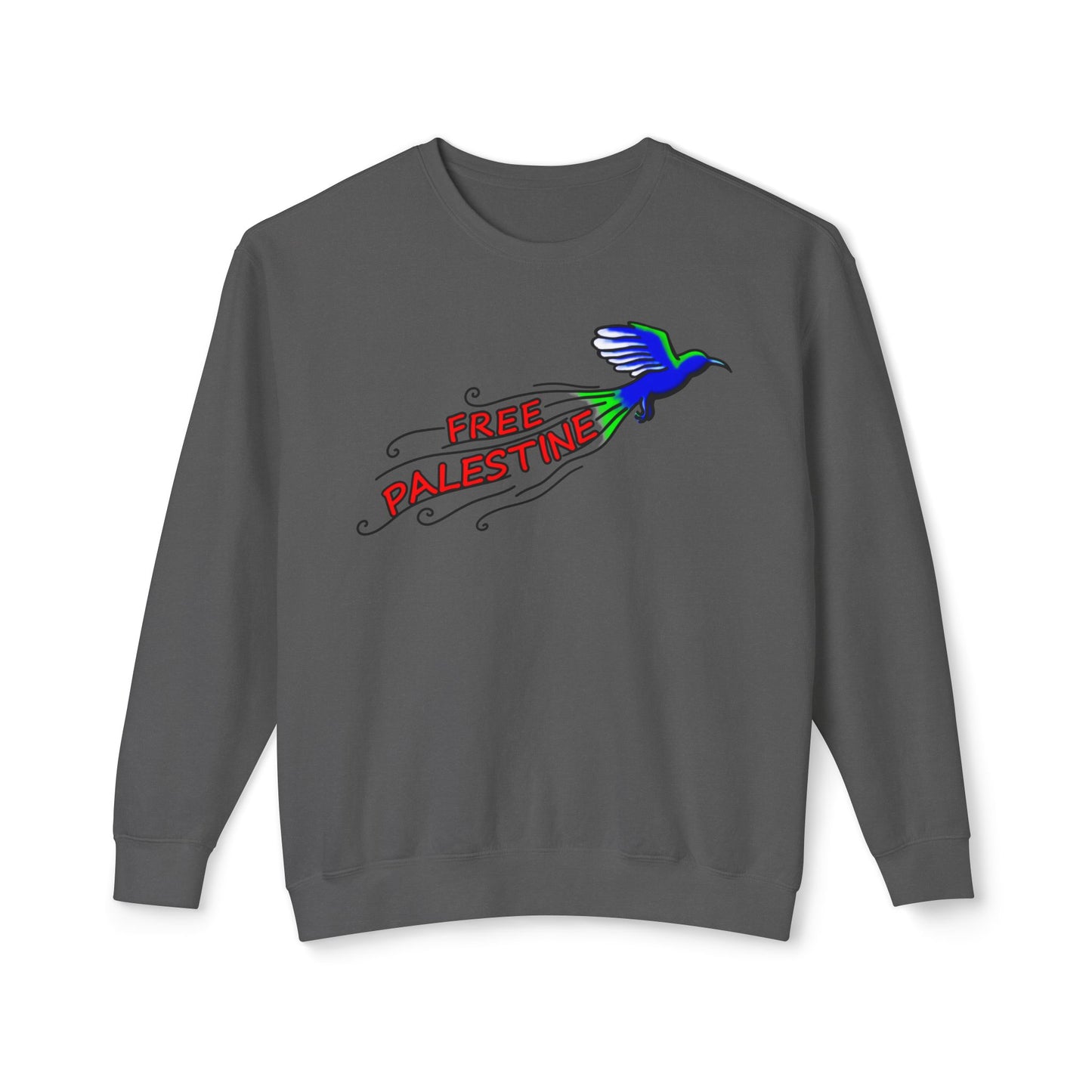 Unisex Lightweight Crewneck Sweatshirt - Free Palestine