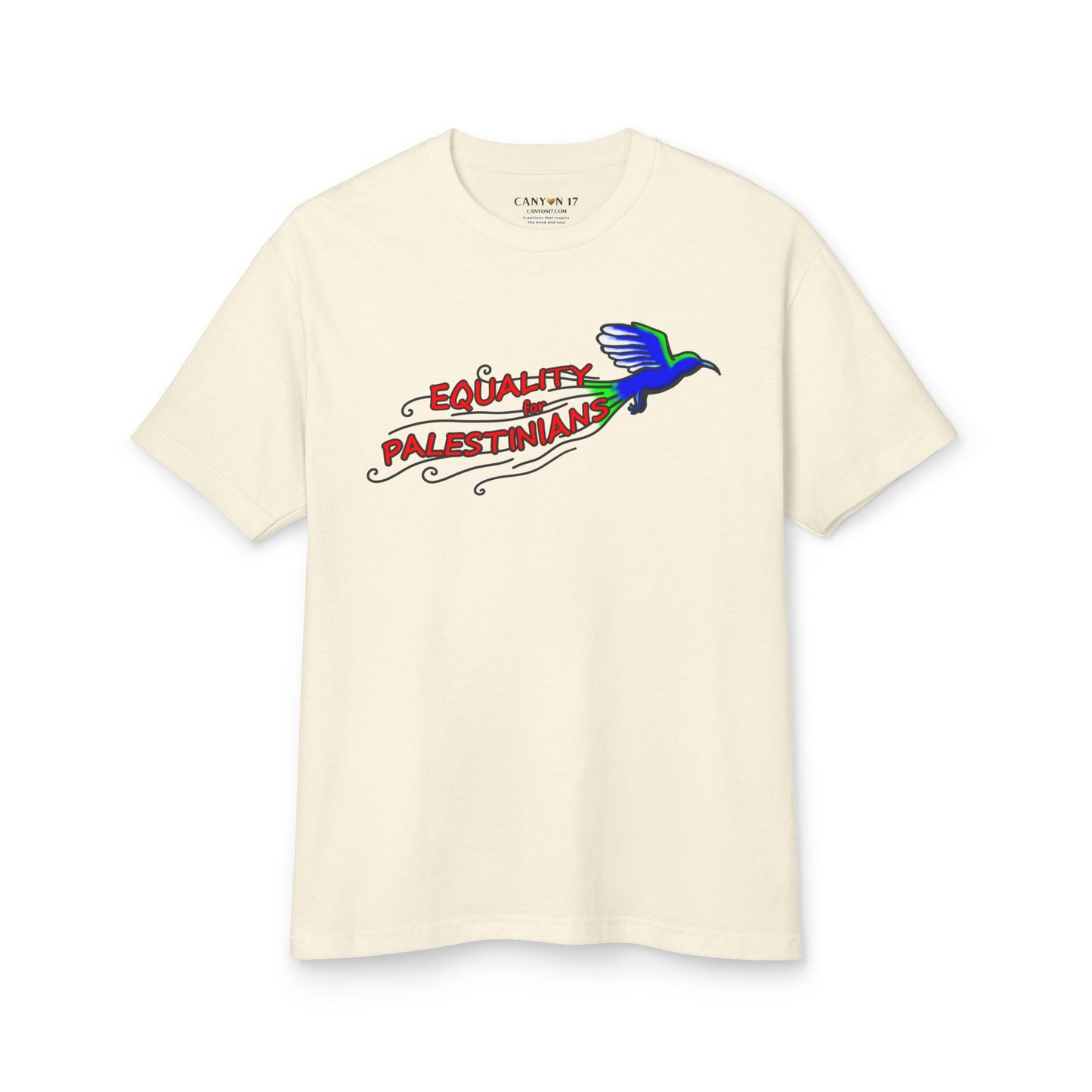 Unisex Heavyweight Cotton Tee  - Equality for Palestinians
