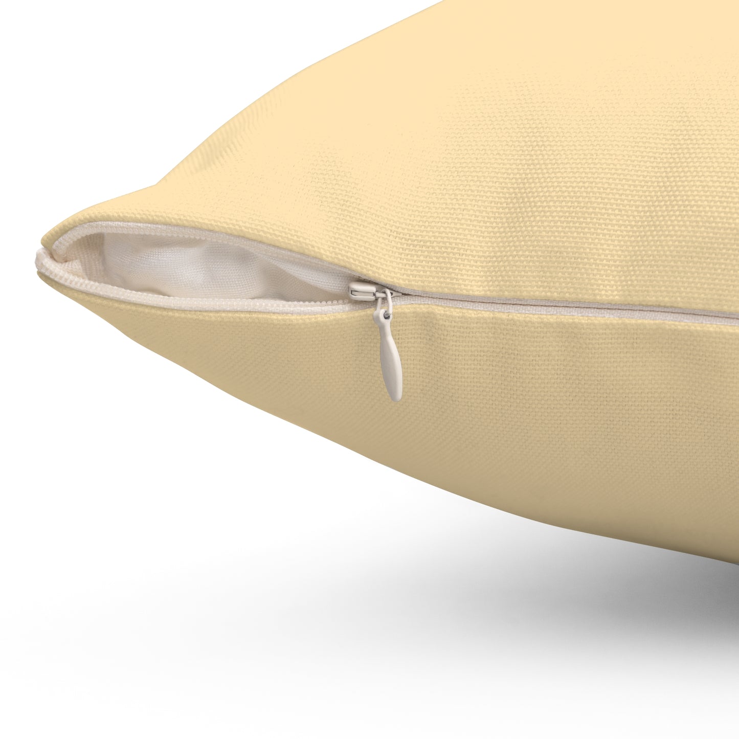 Spun Polyester Square Pillow - I Am Loved (Beige / Peach)