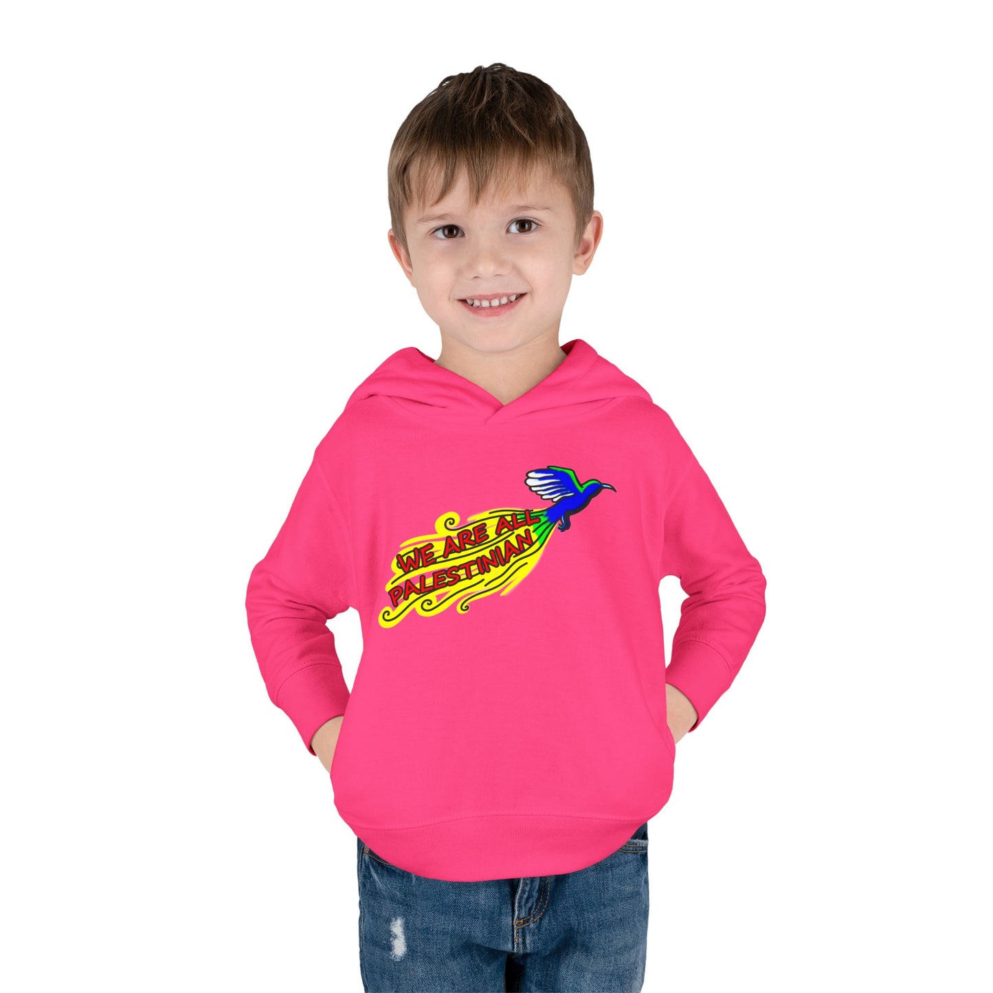 Toddler Pullover Fleece Hoodie - We are all Palestinian
