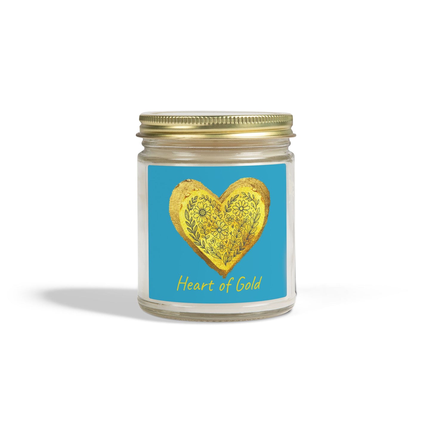 Scented Candle, Coconut Apricot Wax (9oz) - Turquoise