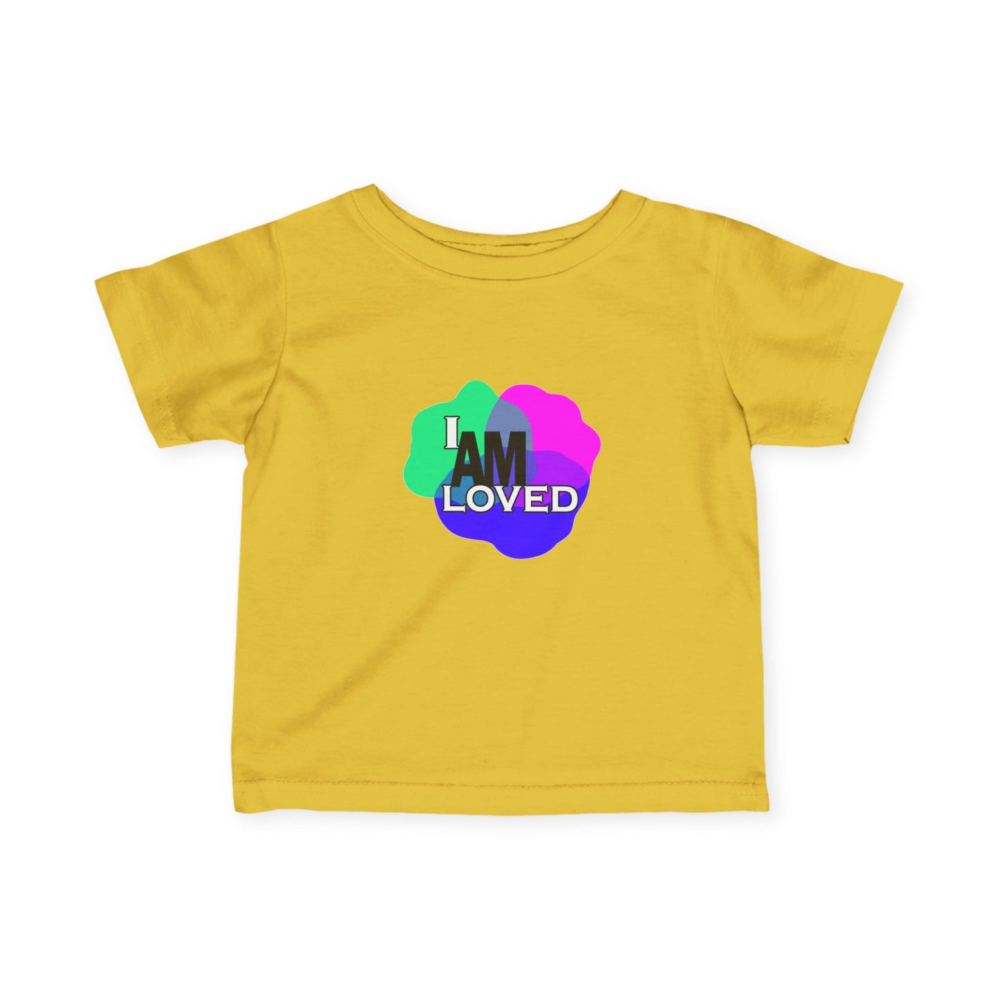Infant Fine Jersey Tee - I Am Loved (Multicolor with pink)
