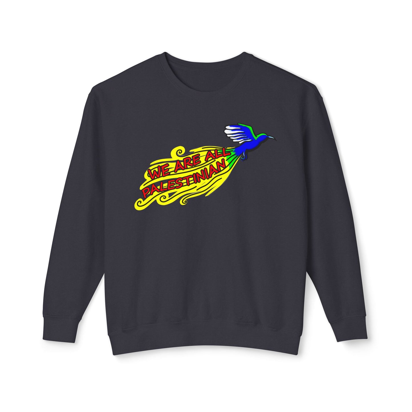 Unisex Lightweight Crewneck Sweatshirt - We are all Palestinian