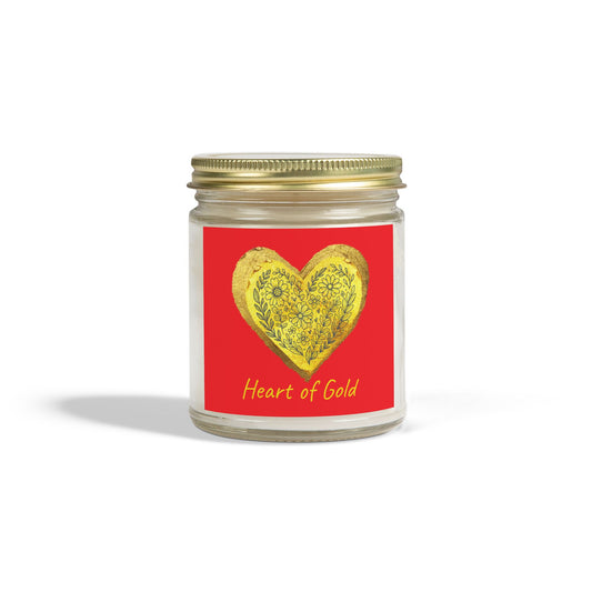 Scented Candle, Coconut Apricot Wax (9oz) - Red