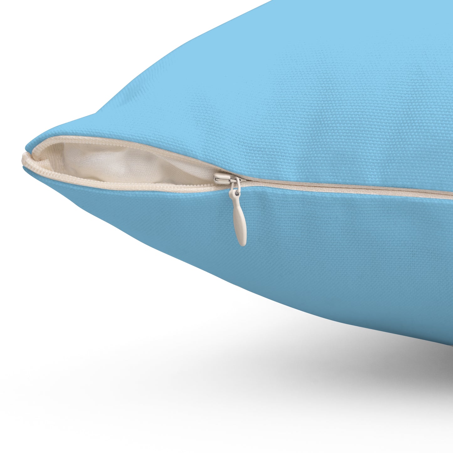 Spun Polyester Square Pillow - I Am Loved (Blue)