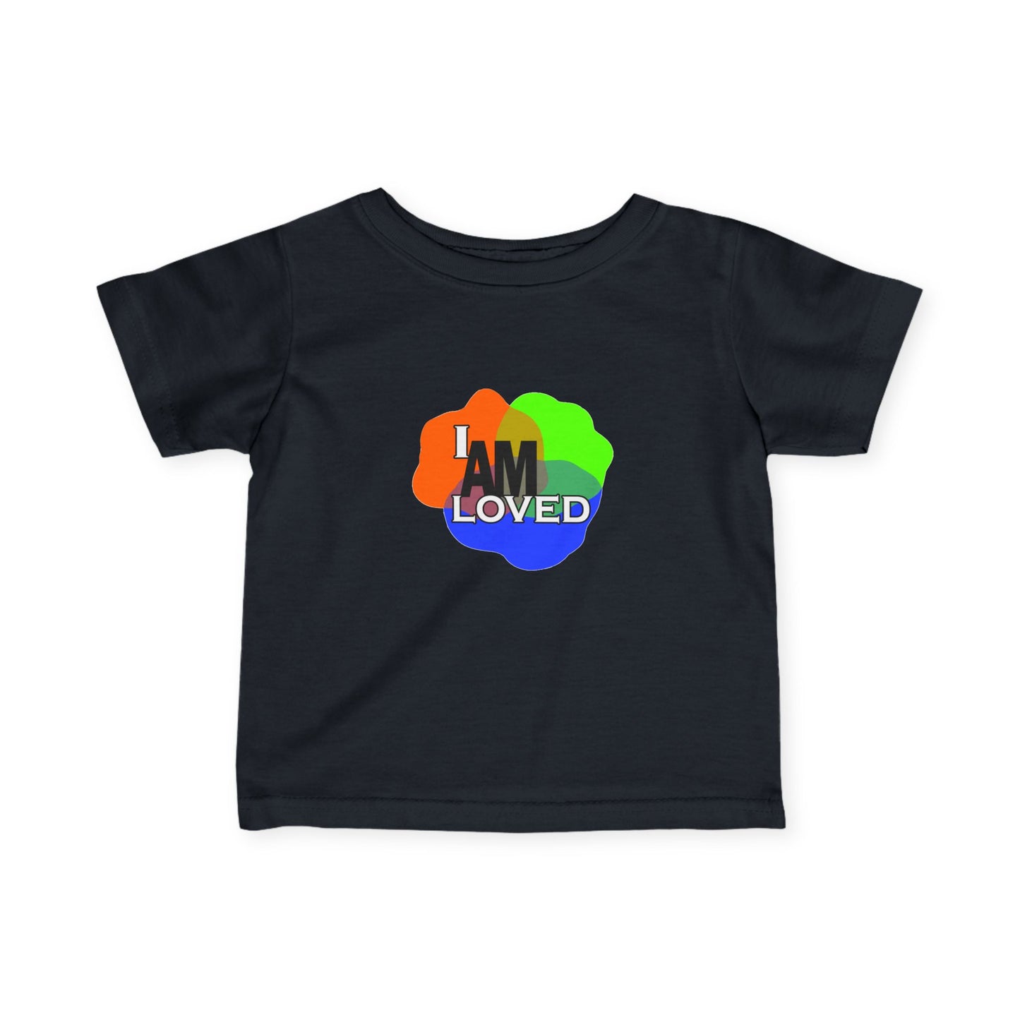 Infant Fine Jersey Tee - I Am Loved (Multicolor with green)