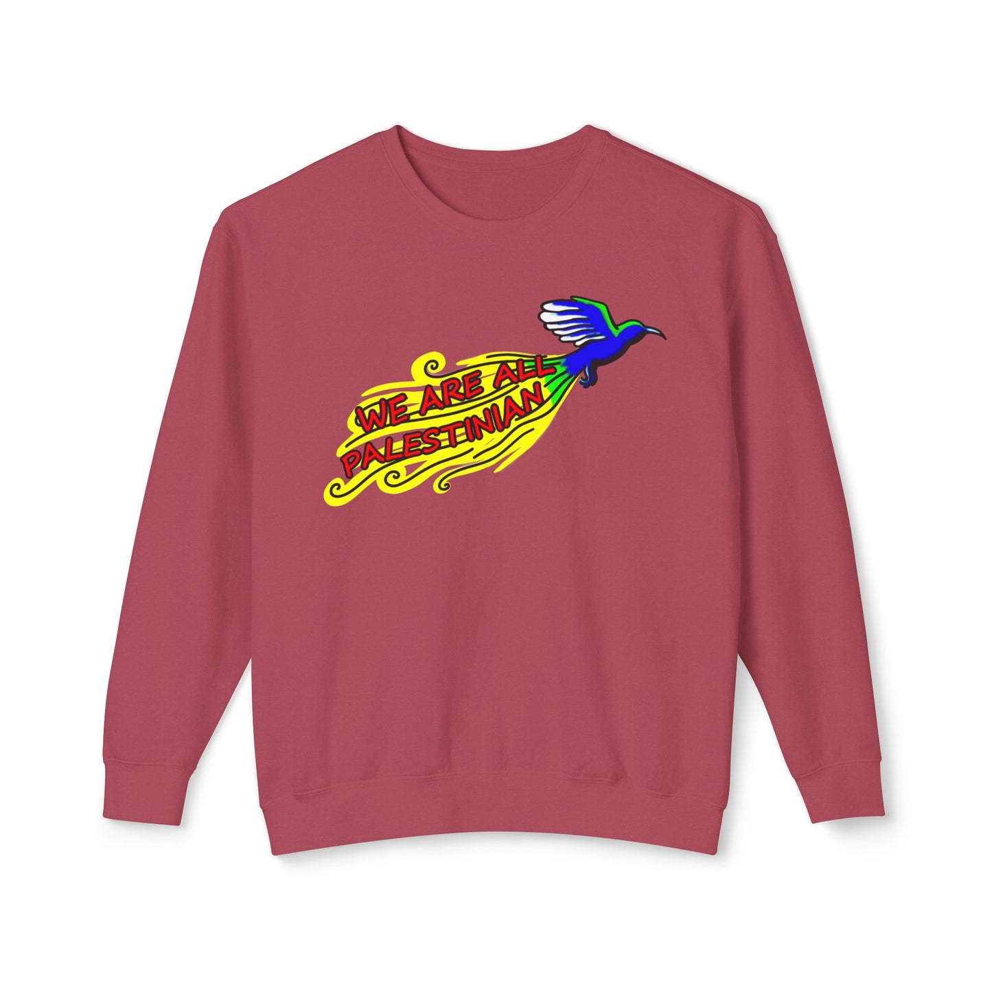 Unisex Lightweight Crewneck Sweatshirt - We are all Palestinian