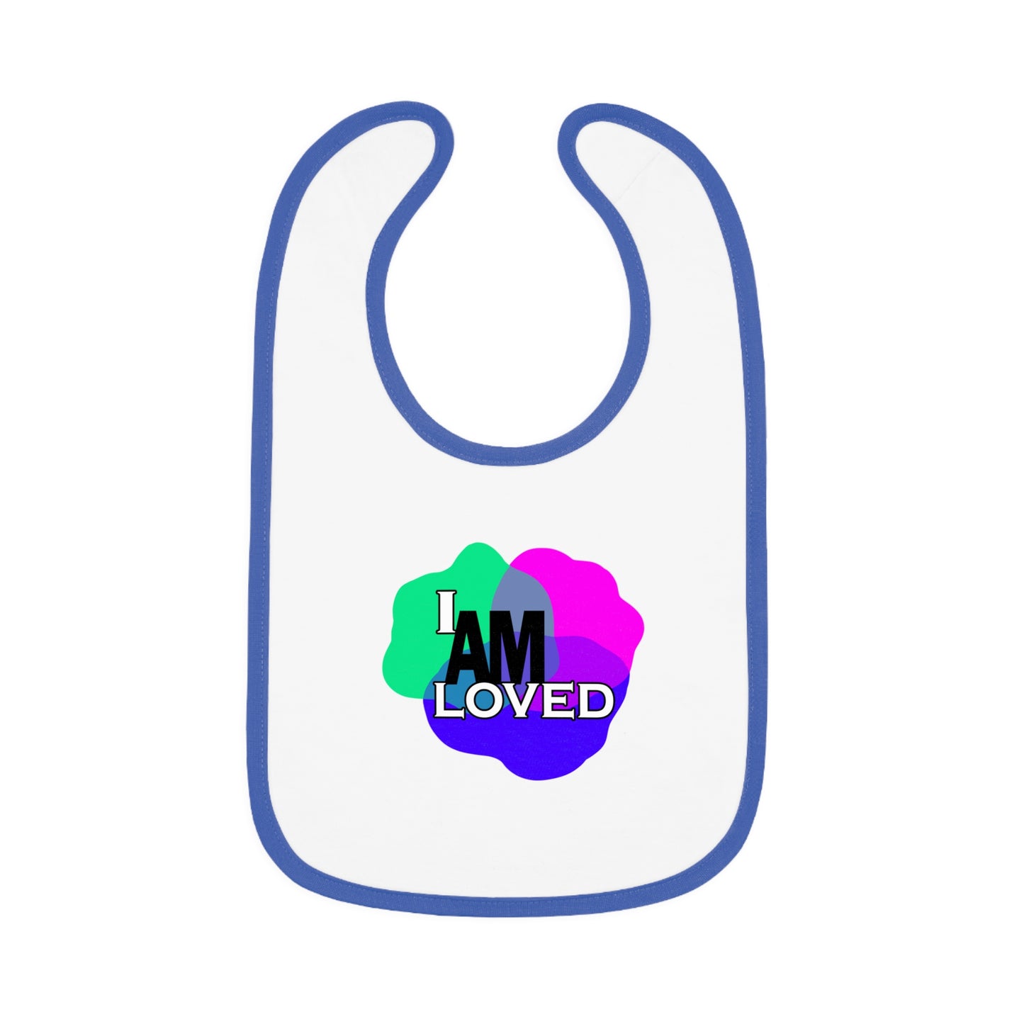 Baby Contrast Trim Jersey Bib - I am Loved 1