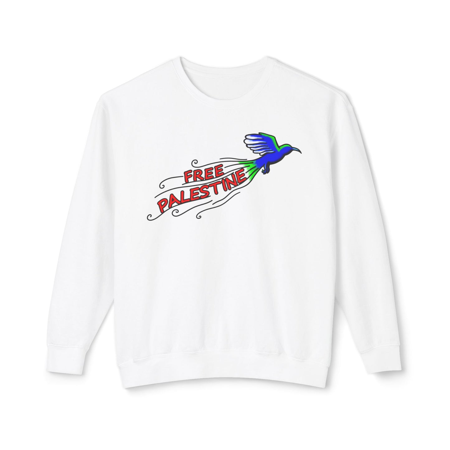 Unisex Lightweight Crewneck Sweatshirt - Free Palestine
