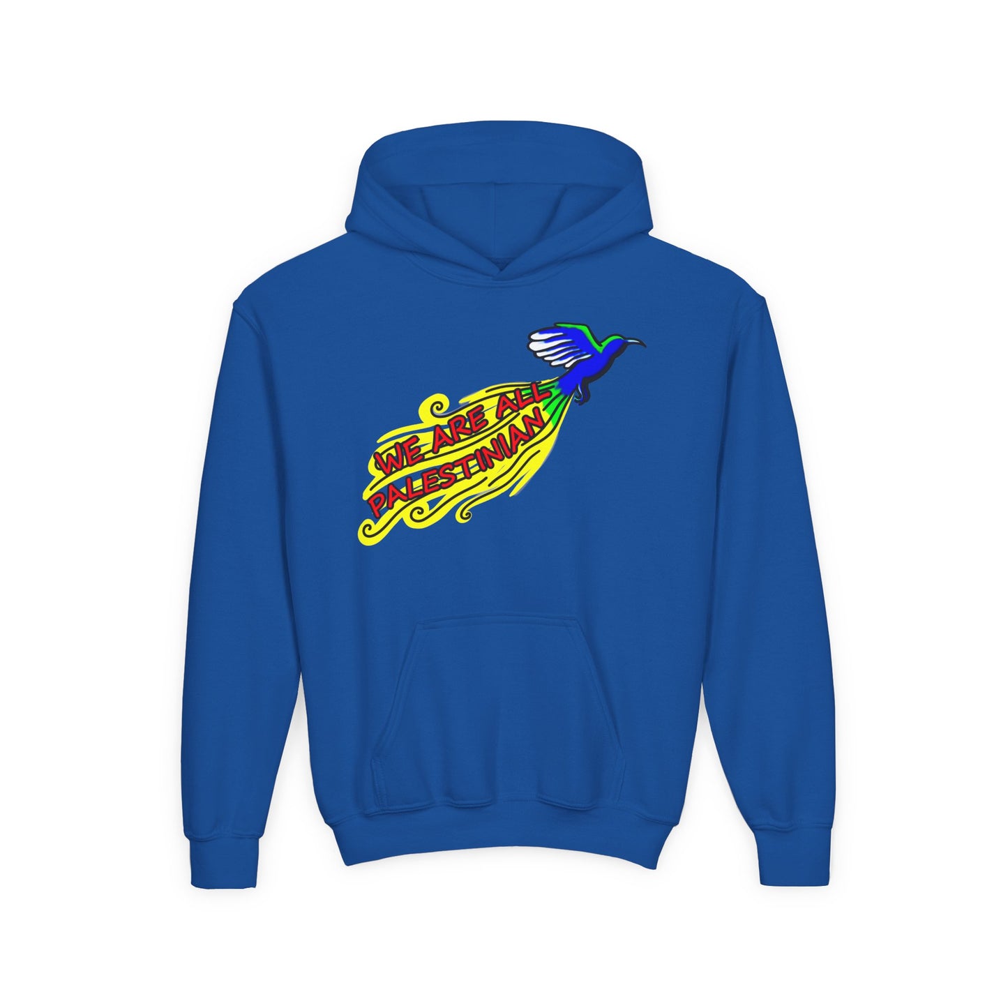 Youth Heavy Blend Hooded Sweatshirt - We are all Palestinian