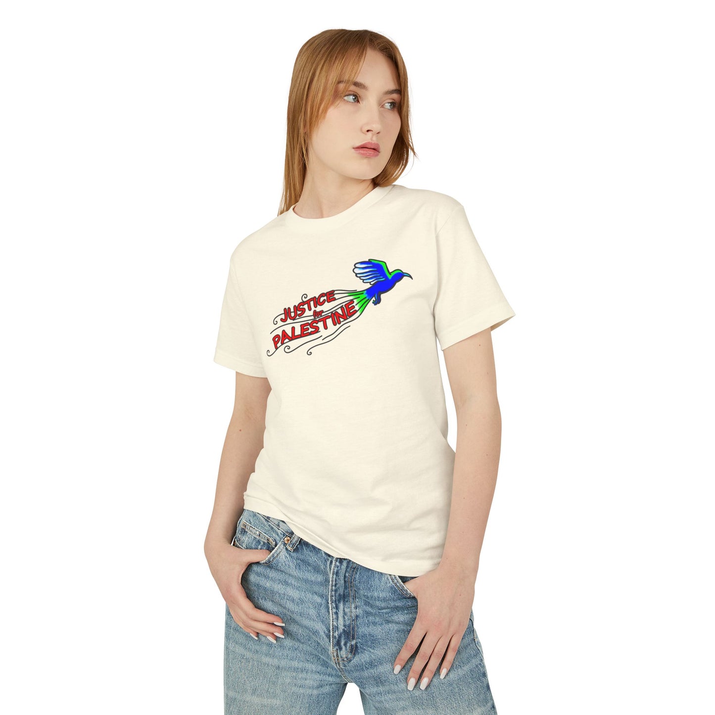Unisex Heavyweight Cotton Tee  - Justice for Palestine