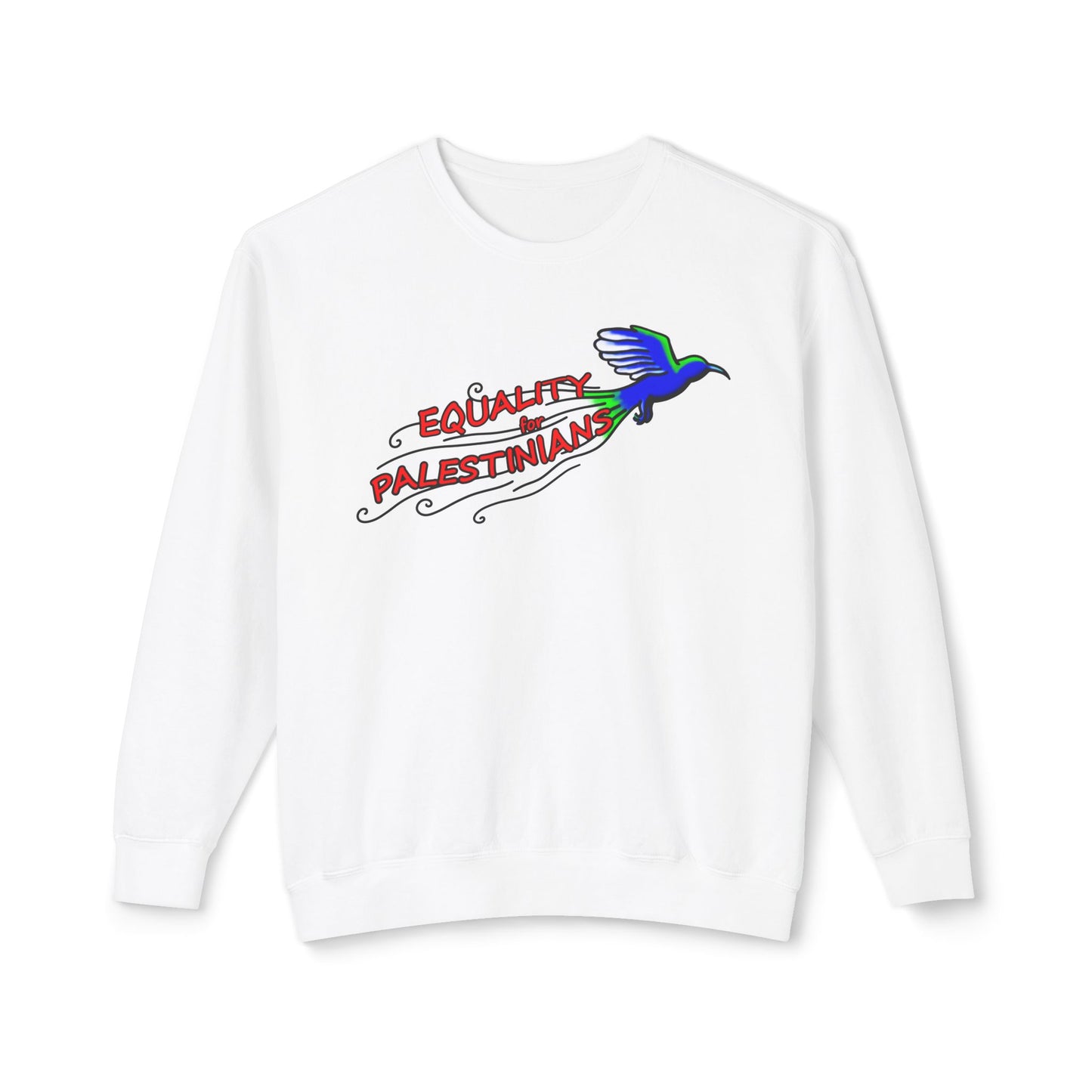 Unisex Lightweight Crewneck Sweatshirt - Equality for Palestinians