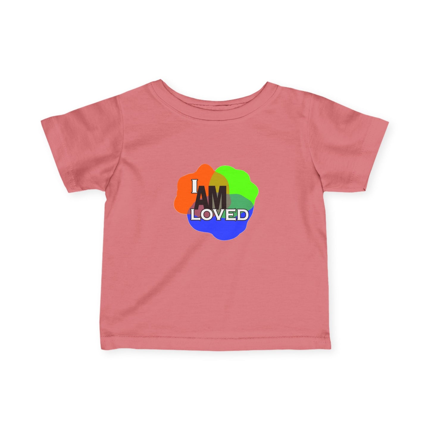 Infant Fine Jersey Tee - I Am Loved (Multicolor with green)