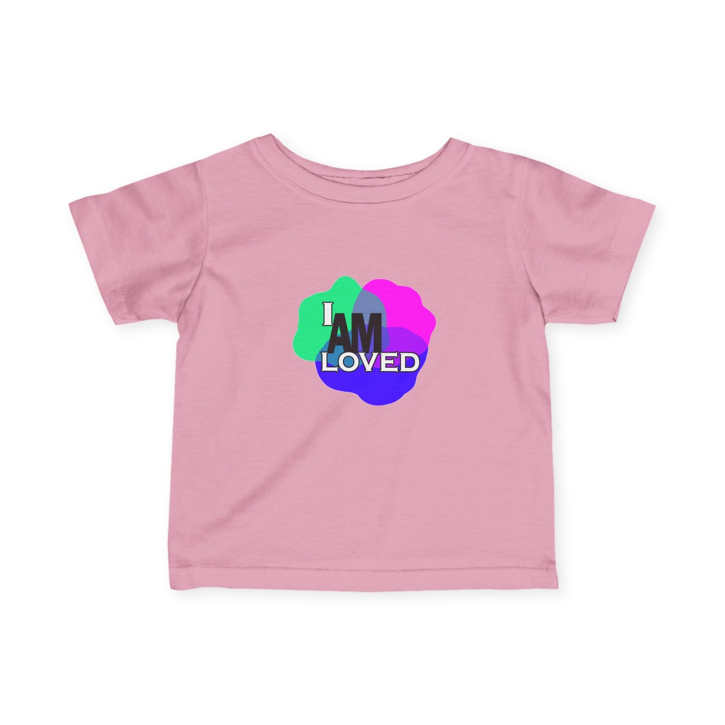 Infant Fine Jersey Tee - I Am Loved (Multicolor with pink)
