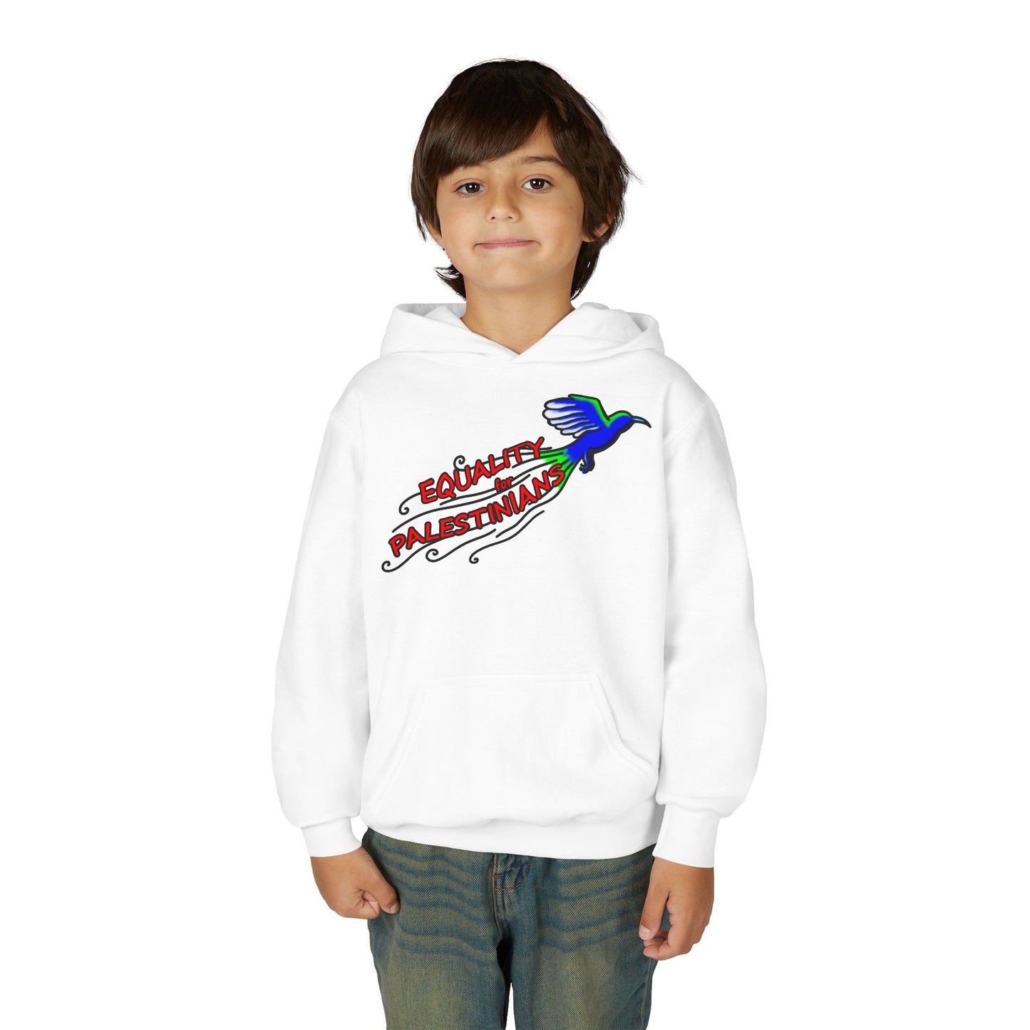 Youth Heavy Blend Hooded Sweatshirt - Equality for Palestinians