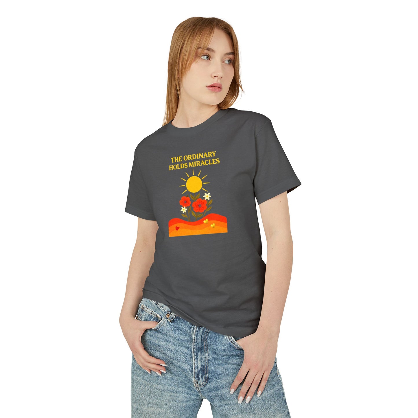Unisex Heavyweight Cotton Tee - The Ordinary Holds Miracles