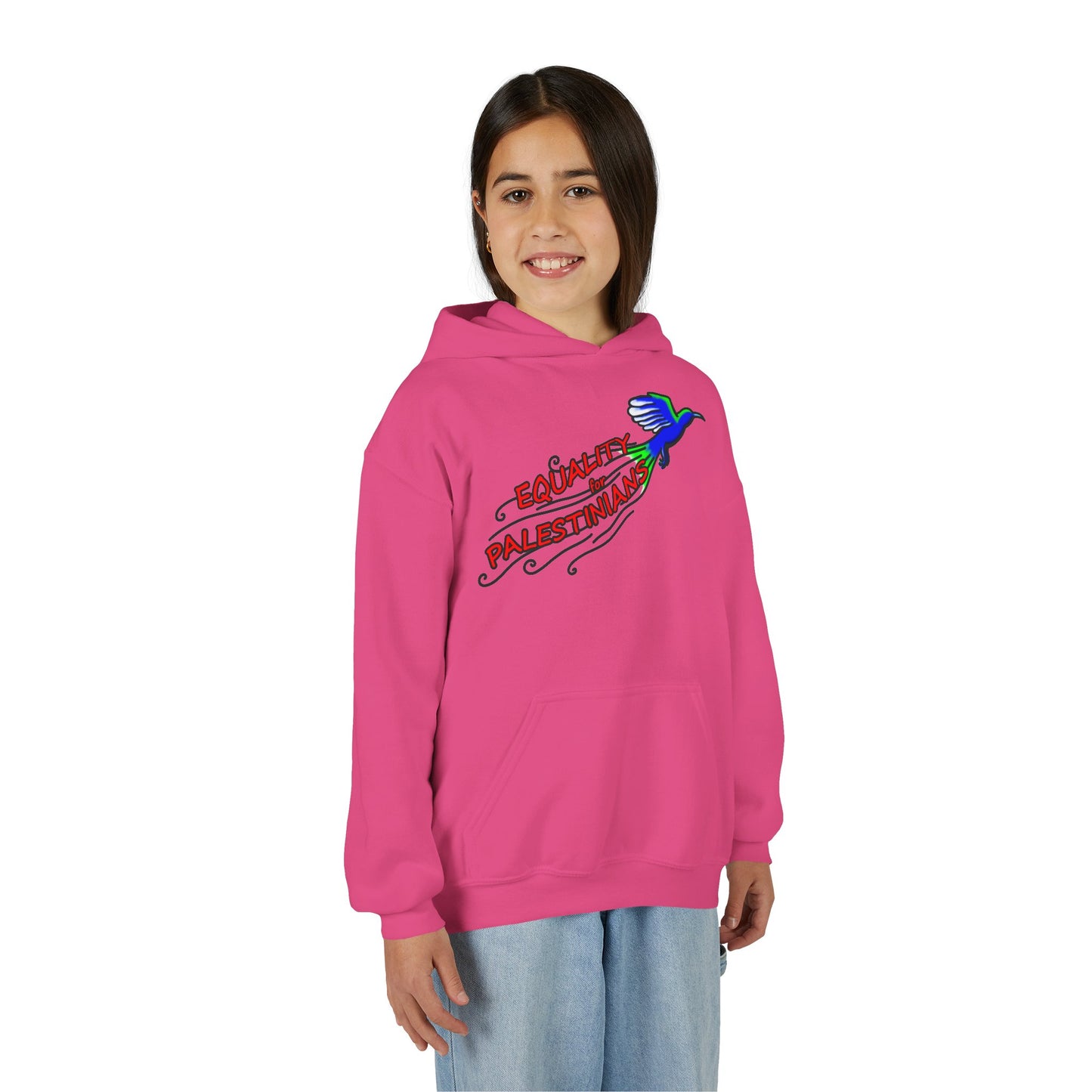 Youth Heavy Blend Hooded Sweatshirt - Equality for Palestinians