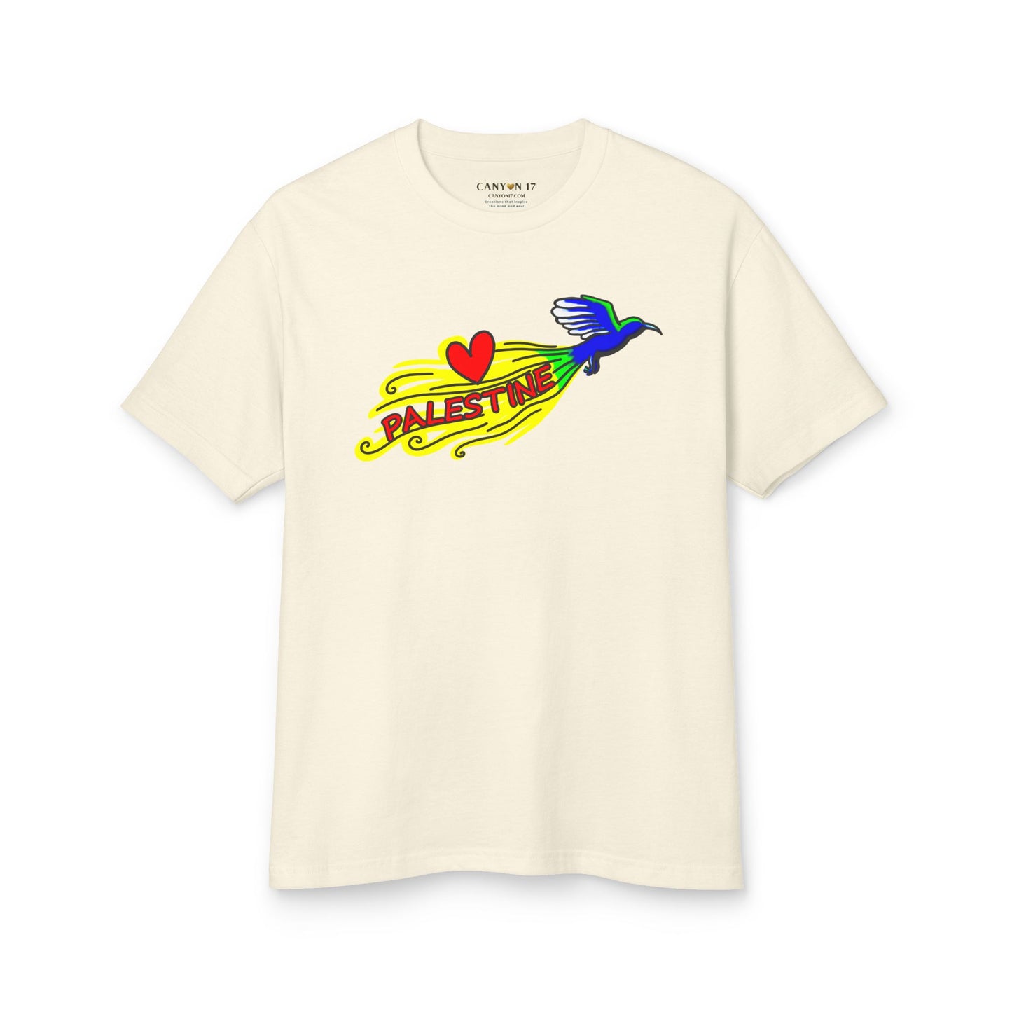 Unisex Heavyweight Cotton Tee - Love Palestine