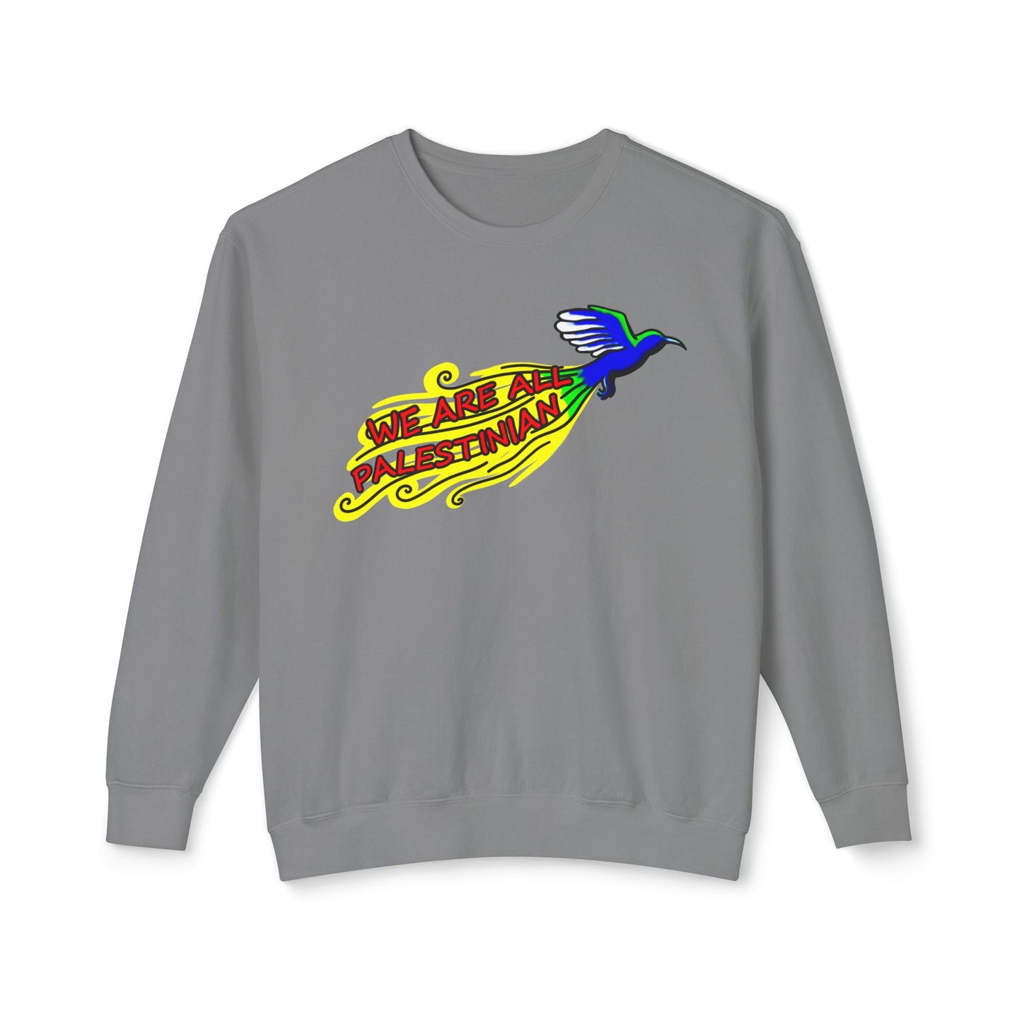 Unisex Lightweight Crewneck Sweatshirt - We are all Palestinian
