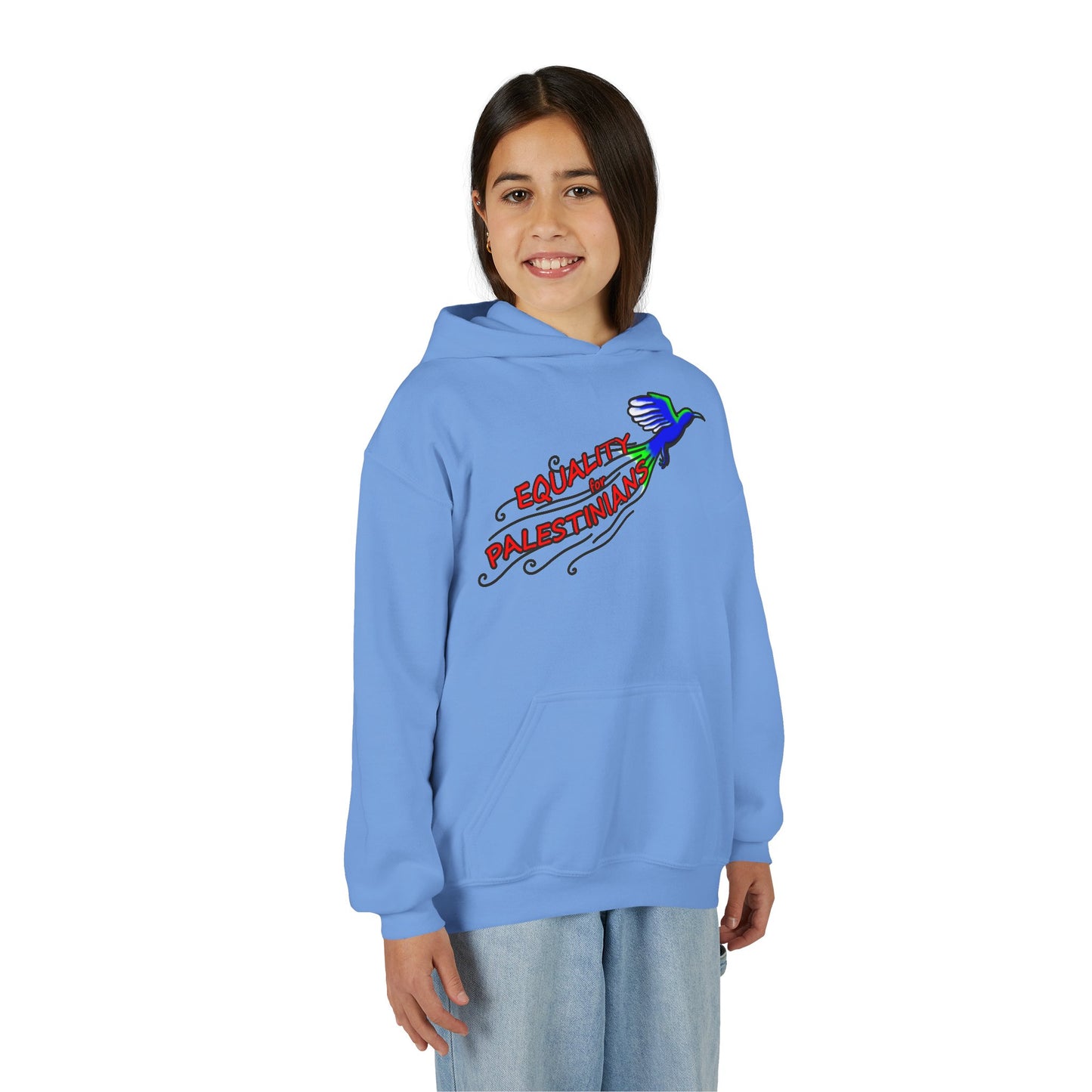 Youth Heavy Blend Hooded Sweatshirt - Equality for Palestinians