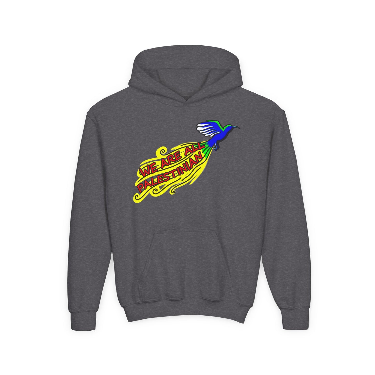 Youth Heavy Blend Hooded Sweatshirt - We are all Palestinian