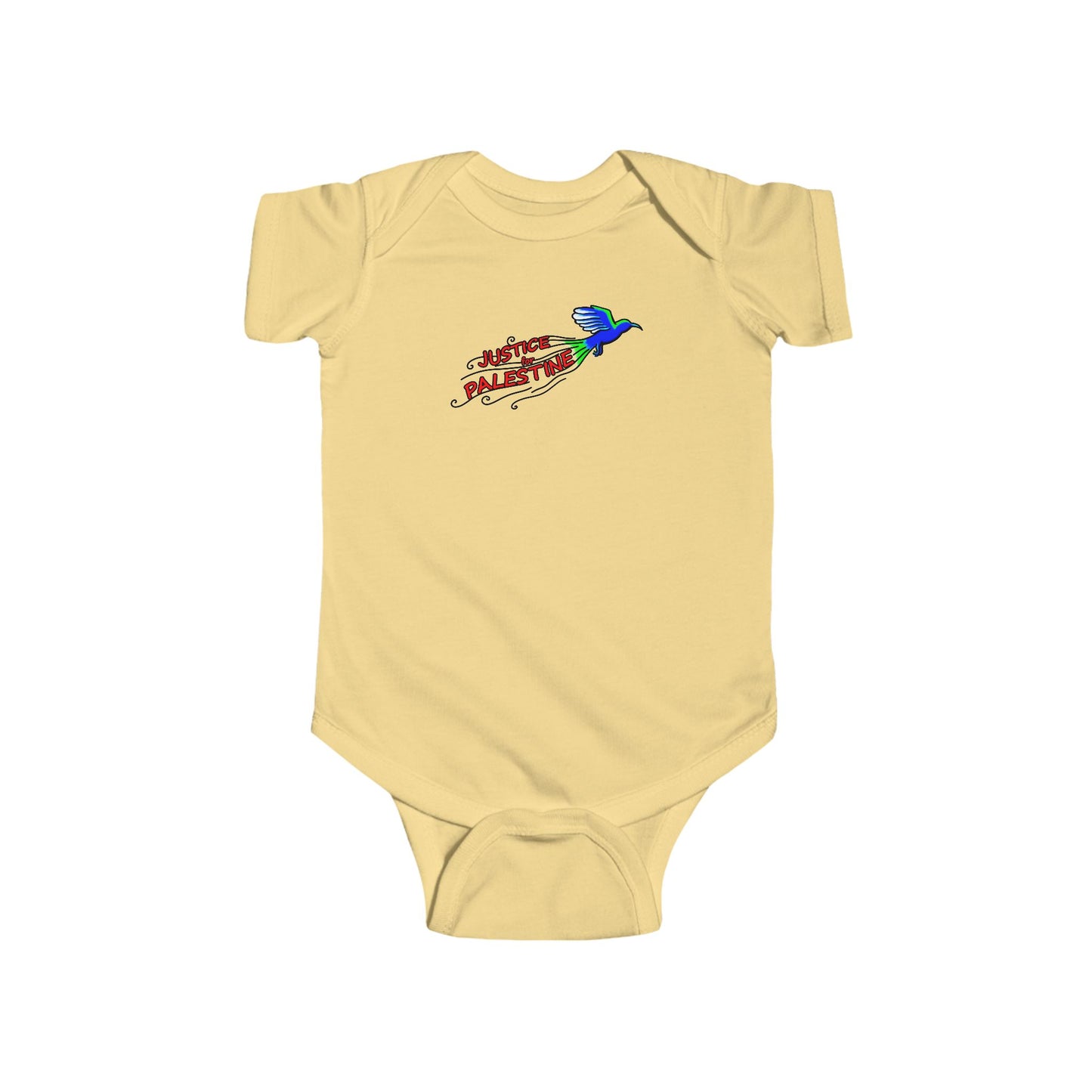 Infant Fine Jersey Bodysuit - Justice for Palestine