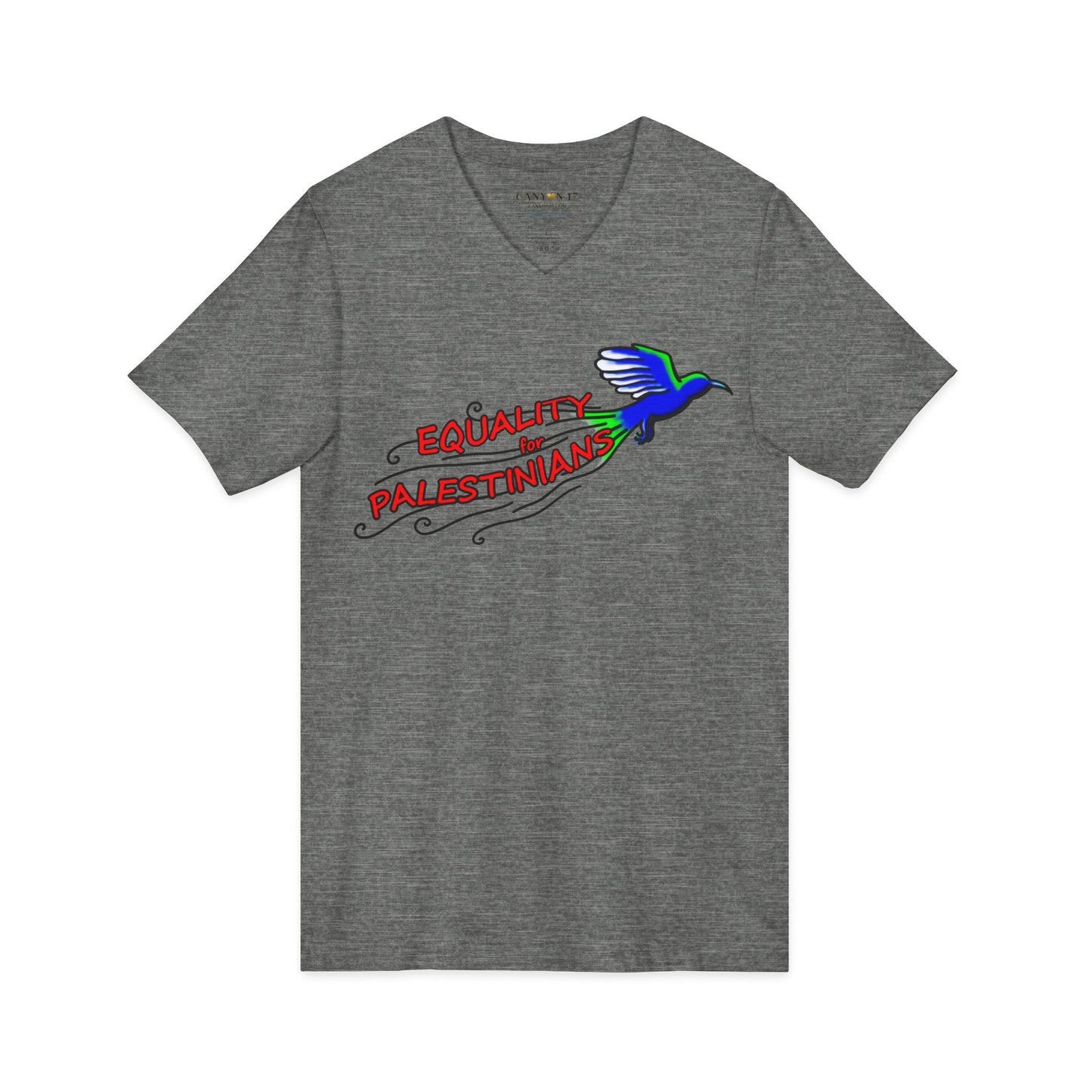 Unisex Jersey Short Sleeve V-Neck Tee - Equality for Palestinians