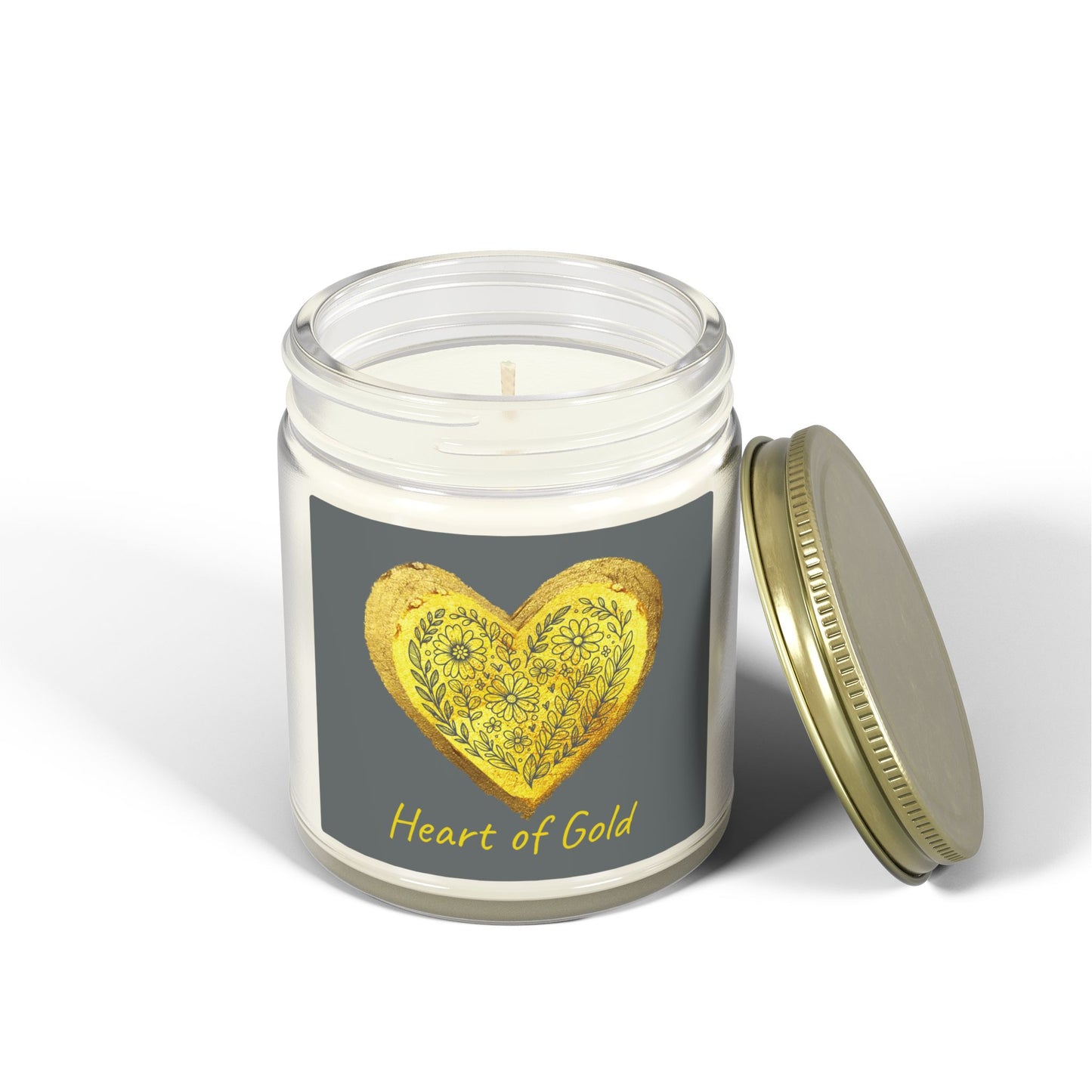 Scented Candle, Coconut Apricot Wax (9oz) - Gray